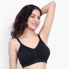 Full Coverage Removable Padding Non-Wired Maternity Bra - All Day Comfort