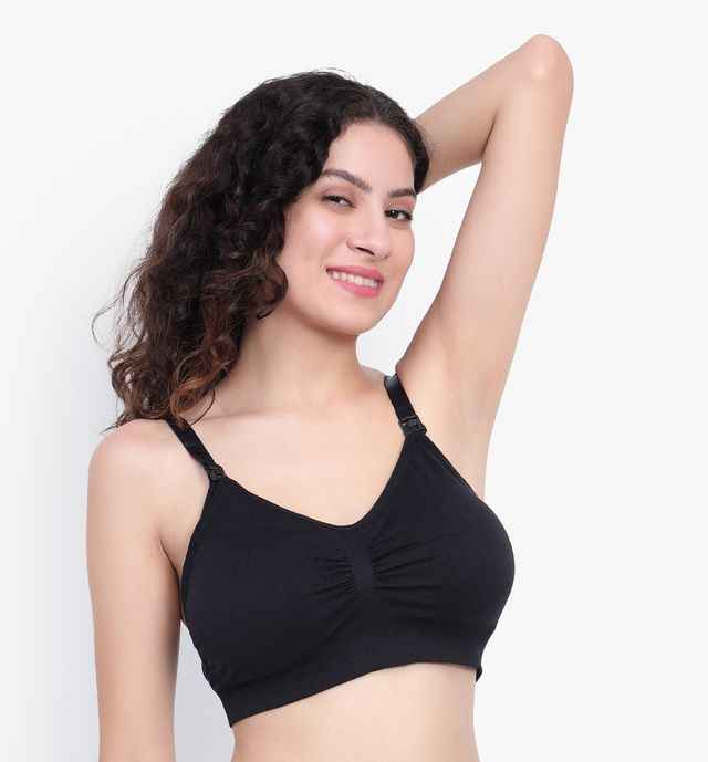 Full Coverage Removable Padding Non-Wired Maternity Bra - All Day Comfort