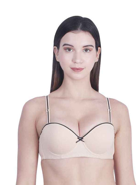 Medium Coverage Underwired Heavily Padded Everyday Bra With All Day Comfort