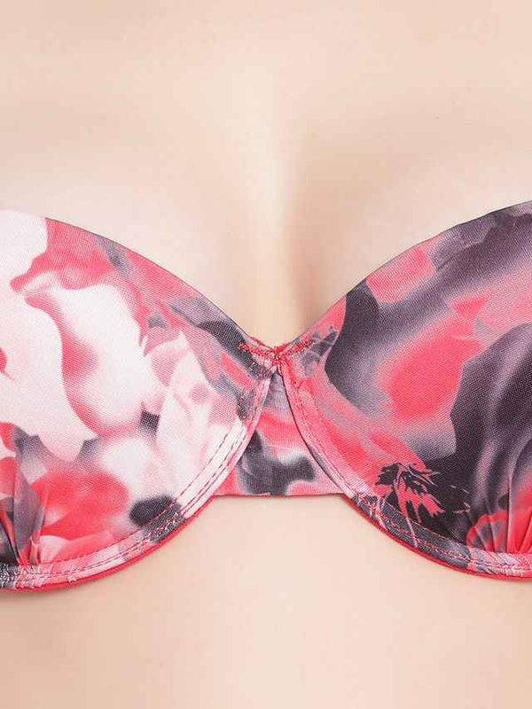 Printed Heavily Padded Lingerie Set