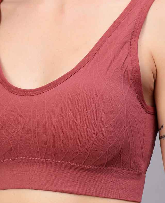 Full Coverage Removable Padding Workout Bra With All Day Comfort