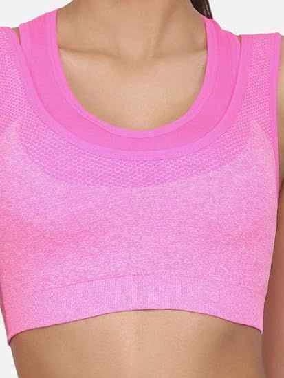Full Coverage Removable Padding Non-Wired Styled Back Workout Bra- All Day Comfort