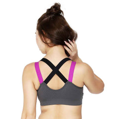 Dark Grey Solid Non-Wired Lightly Padded Sports Bra