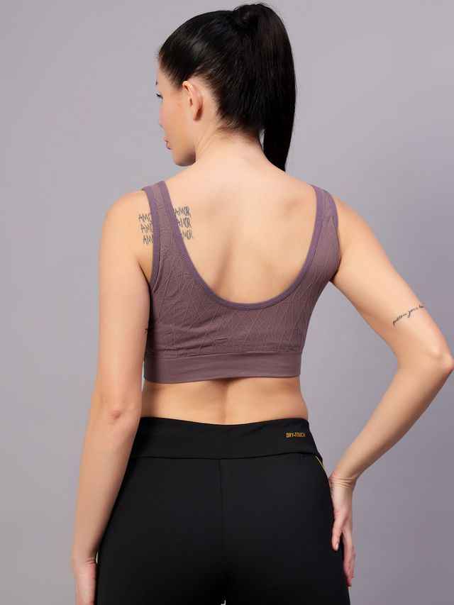 Full Coverage Removable Padding Workout Bra With All Day Comfort
