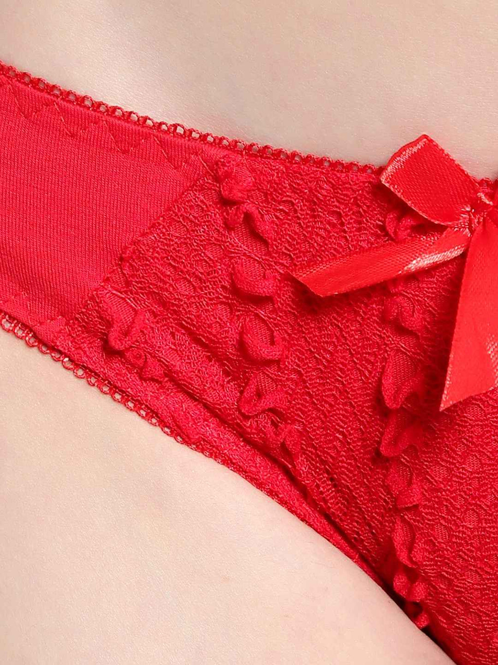 Lace-Designed Heavily-Padded Lingerie Set