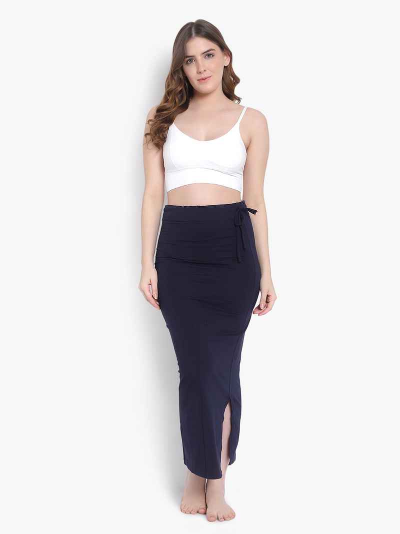 Women Solid Mermaid Fit High-Rise Knitted Seamless Saree Shapewear