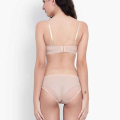 Self Design Lightly Padded Multiway Bra & Briefs