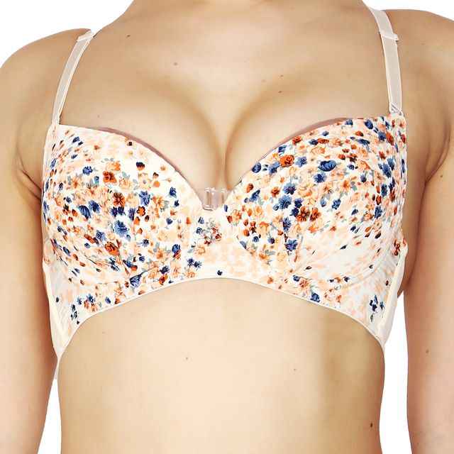 Women Beige Printed Lingerie Set