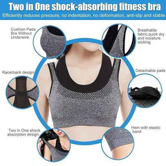 Full Coverage Removable Padding Non-Wired Styled Back Workout Bra- All Day Comfort