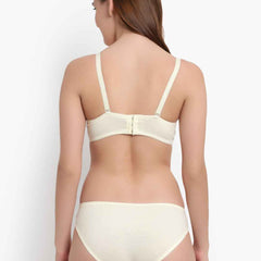 Lace-Designed Heavily-Padded Lingerie Set