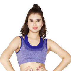 Full Coverage Removable Padding Non-Wired Styled Back Workout Bra- All Day Comfort