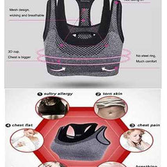 Full Coverage Removable Padding Non-Wired Styled Back Workout Bra- All Day Comfort
