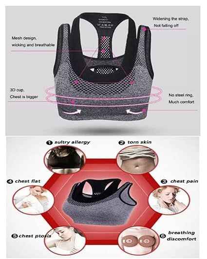 Full Coverage Removable Padding Non-Wired Styled Back Workout Bra- All Day Comfort
