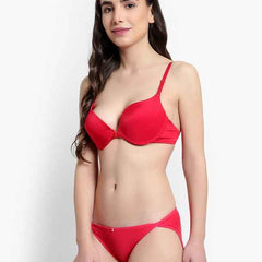Women Red Solid Perfect Front Closure Lingerie
