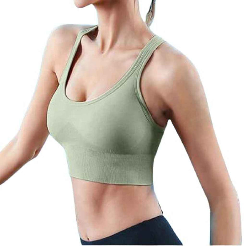 Full Coverage Removable Padding Workout Bra With All Day Comfort