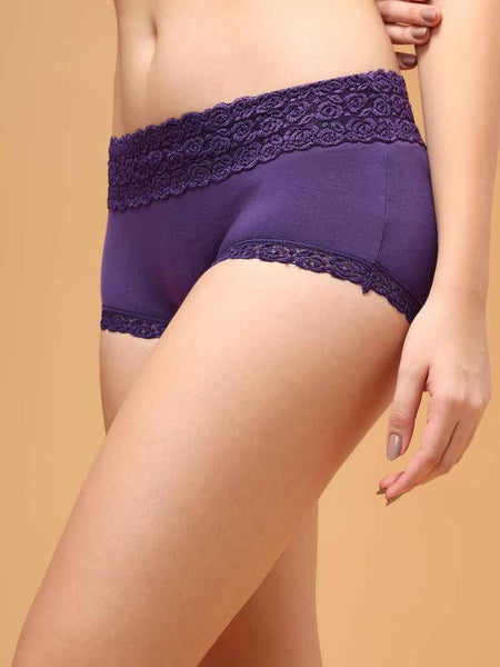 Women Lace Shape and Support Anti-Odour Hipster Briefs