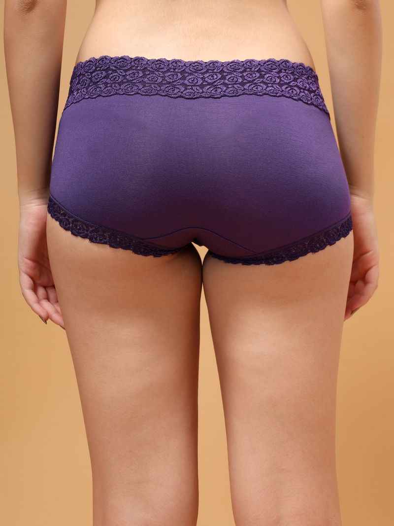 Women Lace Shape and Support Anti-Odour Hipster Briefs