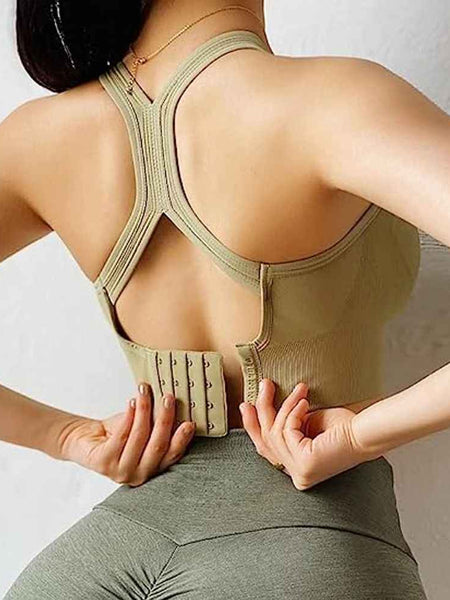 Full Coverage Removable Padding Workout Bra With All Day Comfort