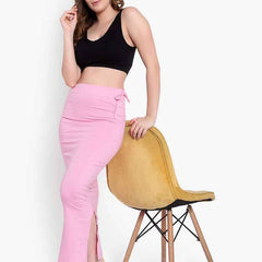 Women Solid Mermaid Fit High-Rise Knitted Seamless Saree Shapewear