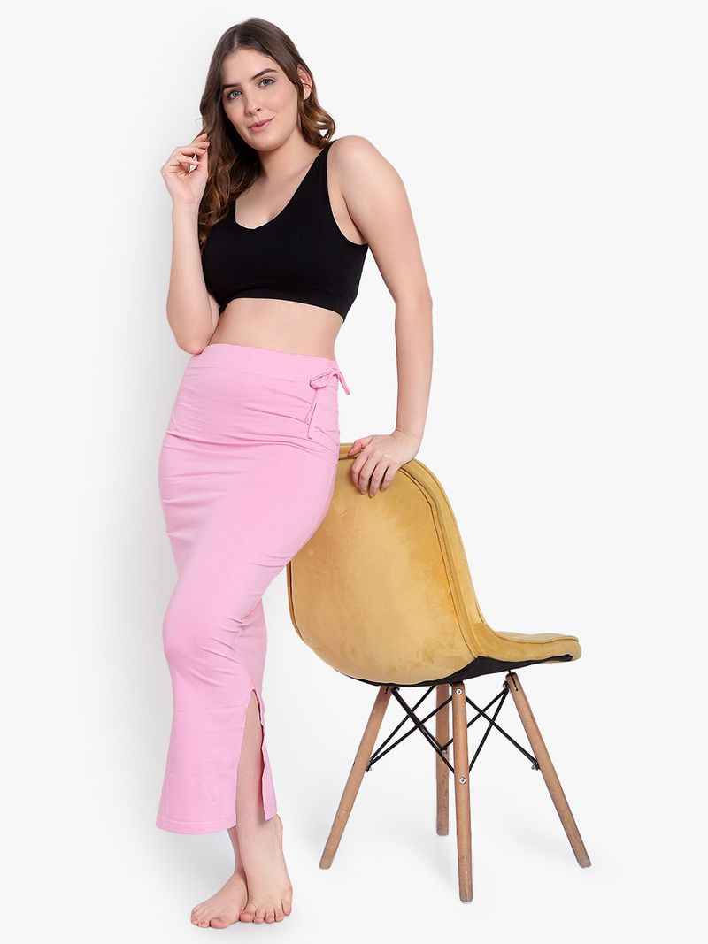 Women Solid Mermaid Fit High-Rise Knitted Seamless Saree Shapewear
