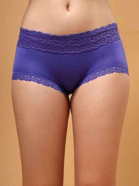 Women Mid-Rise Hipster Lace Briefs BCA_463BRIF1-Small-Blue