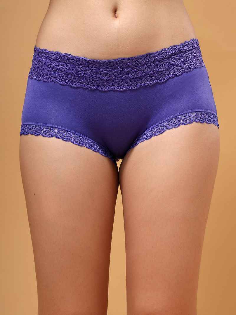 Women Mid-Rise Hipster Lace Briefs BCA_463BRIF1-Small-Blue