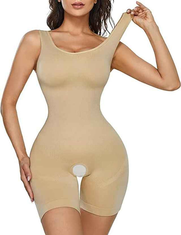 Women Nude Solid Full Body Shapewear