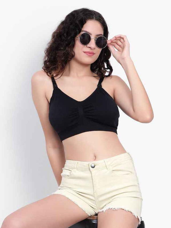 Full Coverage Removable Padding Non-Wired Maternity Bra - All Day Comfort