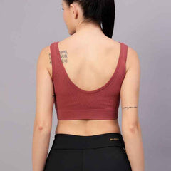 Full Coverage Removable Padding Workout Bra With All Day Comfort