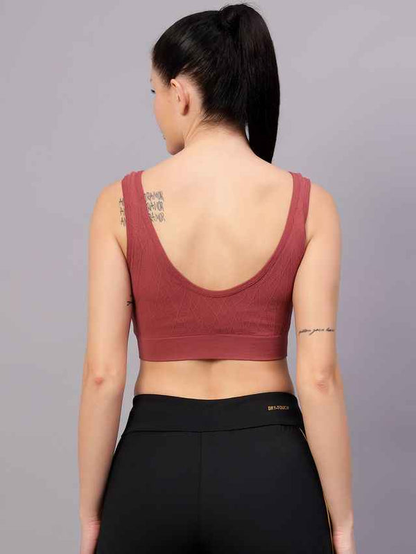 Full Coverage Removable Padding Workout Bra With All Day Comfort