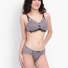 Self Design Lightly Padded Multiway Bra & Briefs