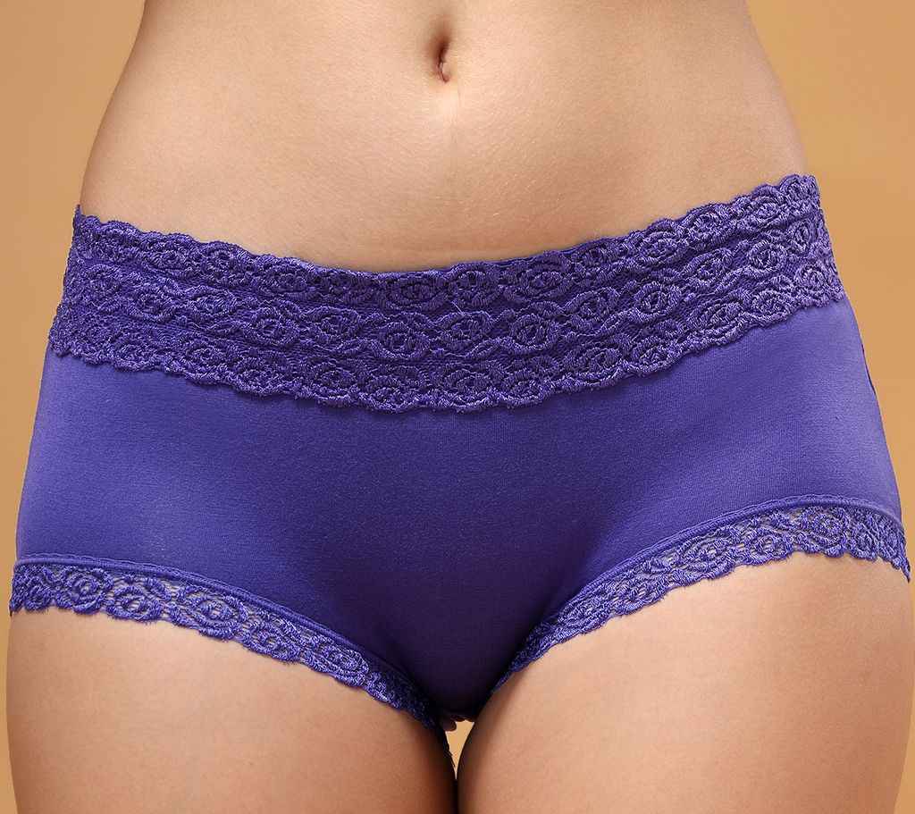 Women Mid-Rise Hipster Lace Briefs BCA_463BRIF1-Small-Blue