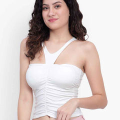 Sleeveless Ruched Fitted Top