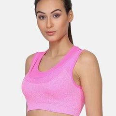 Full Coverage Removable Padding Non-Wired Styled Back Workout Bra- All Day Comfort