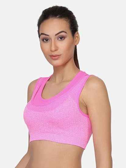 Full Coverage Removable Padding Non-Wired Styled Back Workout Bra- All Day Comfort
