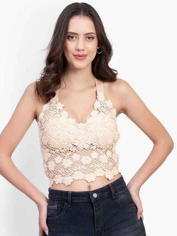 Floral Lace Medium Coverage Lightly Padded Bralette Bra With All Day Comfort