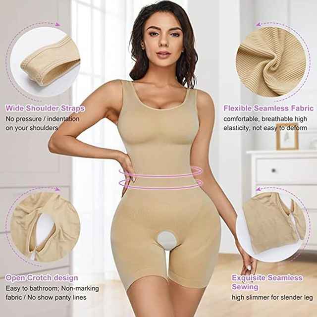 Women Nude Solid Full Body Shapewear
