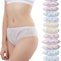 Women Disposable Cotton Panties for Body Massage/Surgeries/Maternity/Periods Pack of-12