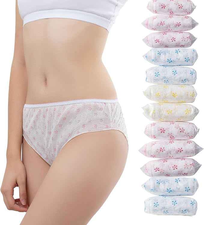 Women Disposable Cotton Panties for Body Massage/Surgeries/Maternity/Periods Pack of-12