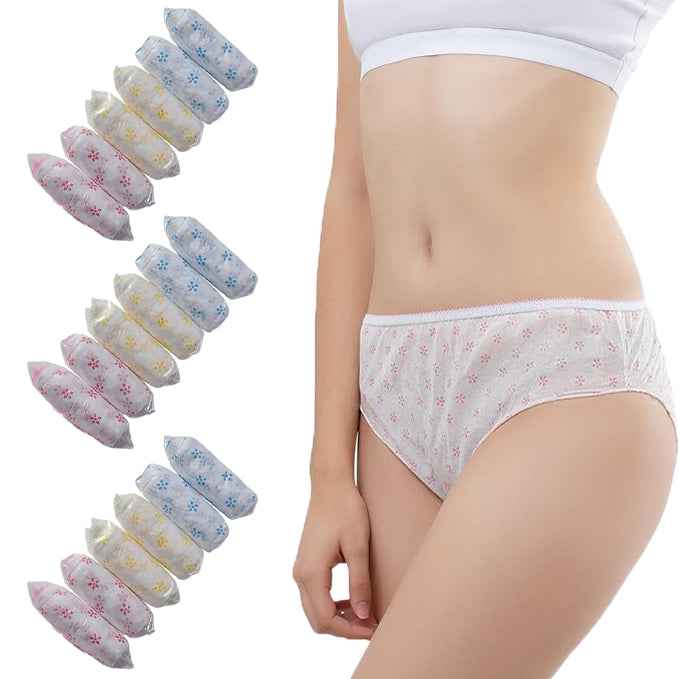 Women Disposable Cotton Panties for Body Massage/Surgeries/Maternity/Periods Pack of-18
