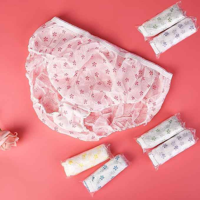 Women Disposable Cotton Panties for Body Massage/Surgeries/Maternity/Periods Pack of-6