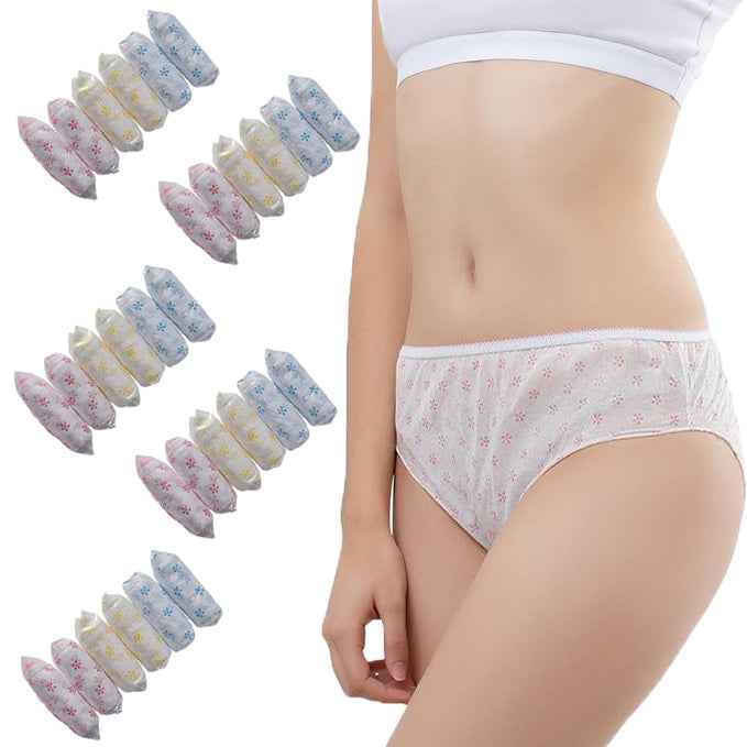 Women Disposable Cotton Panties for Body Massage/Surgeries/Maternity/Periods Pack of-30