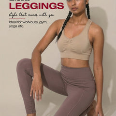 Blosoom High-Waist Activewear Leggings with 4-Way Stretch Fabric, Side Utility Pocket, Moisture-Wicking Comfort, Flatlock Seams & Slim Tapered Fit for Yoga, Gym and Everyday Wear_BL AL B 32