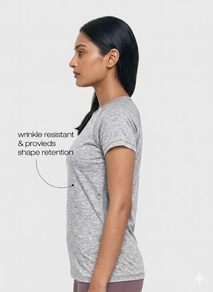 Blossom Breathable, lightweight, and quick-drying with wrinkle-resistant fabric and lasting shape retention.Fit for Gym, Running and Everyday Wear_BL AL T 31