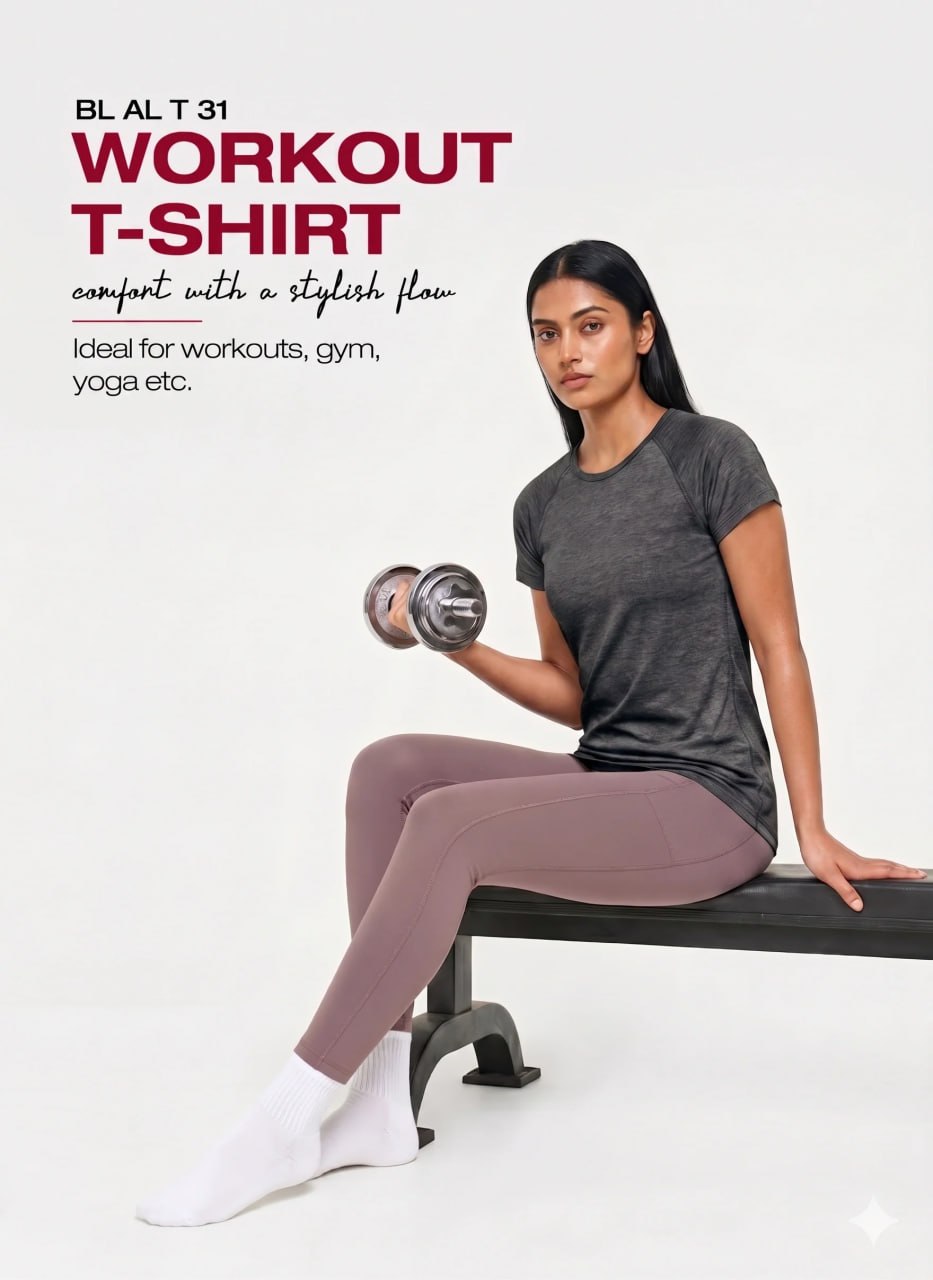 Blossom Breathable, lightweight, and quick-drying with wrinkle-resistant fabric and lasting shape retention.Fit for Gym, Running and Everyday Wear_BL AL T 31