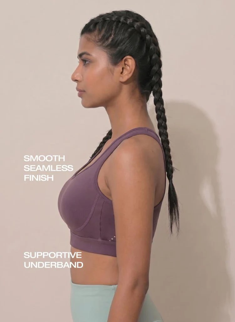 Blosoom Ventilated Racerback Sports Bra with Molded Cups, Moisture-Wicking Fabric, Wide Support Band & Full-Mobility Comfort for Active and Everyday Wear_BL AL S 21