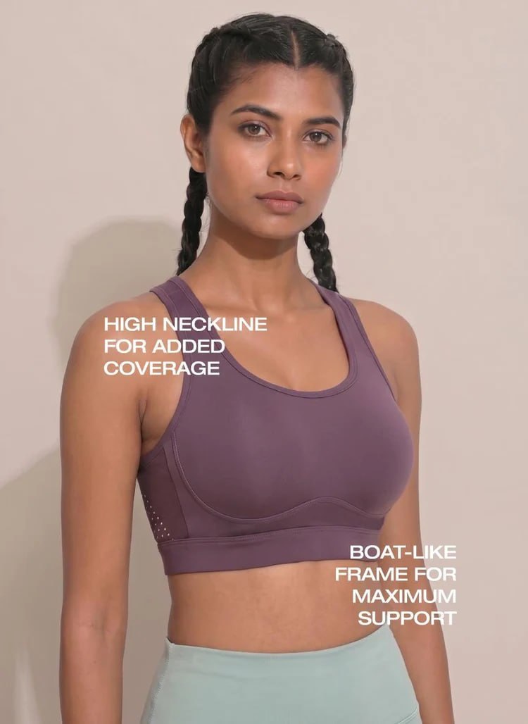 Blosoom Ventilated Racerback Sports Bra with Molded Cups, Moisture-Wicking Fabric, Wide Support Band & Full-Mobility Comfort for Active and Everyday Wear_BL AL S 21