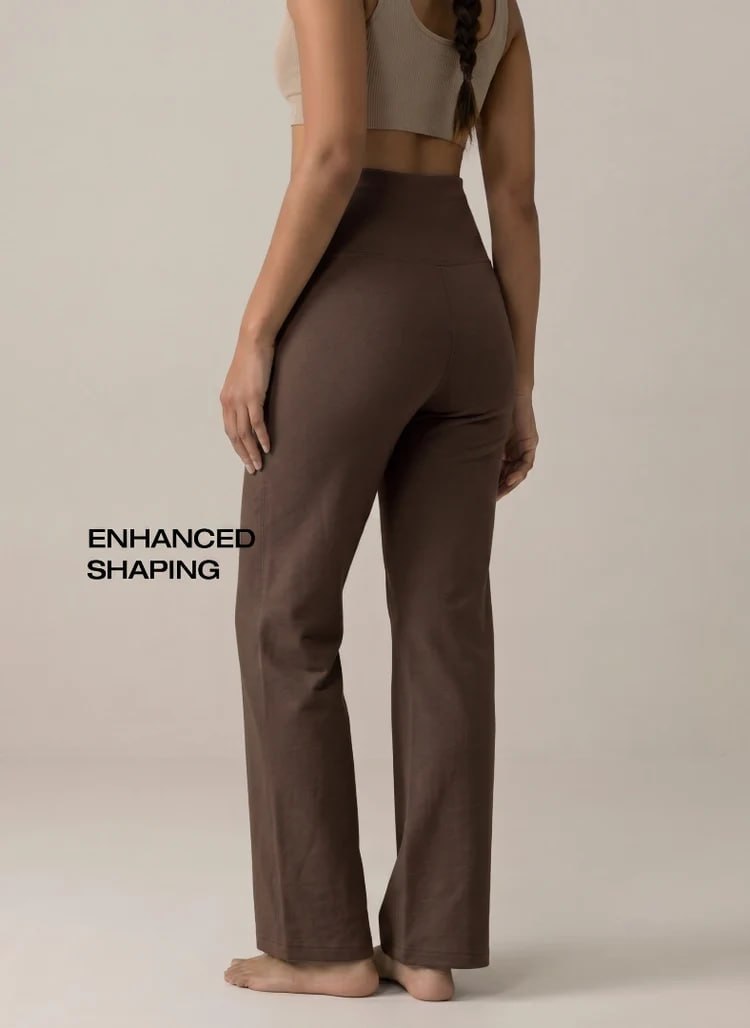 Blossom High-Waist Wide Leg Athleisure Pants with 4-Way Stretch Fabric, Relaxed Fit, Broad Waistband, Breathable Comfort & Elegant Fluid Drape for Everyday Wear_BL AL B 33