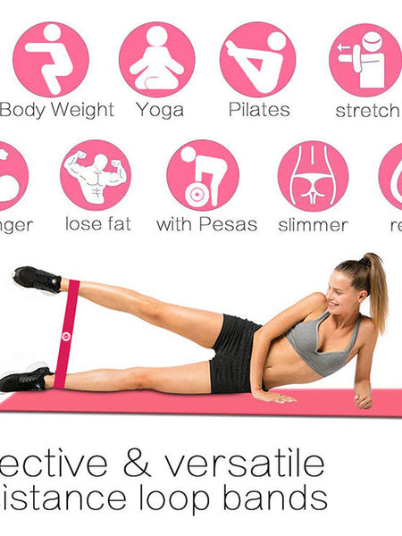 Resistance Loop Fitness Bands - Fit Pink Set