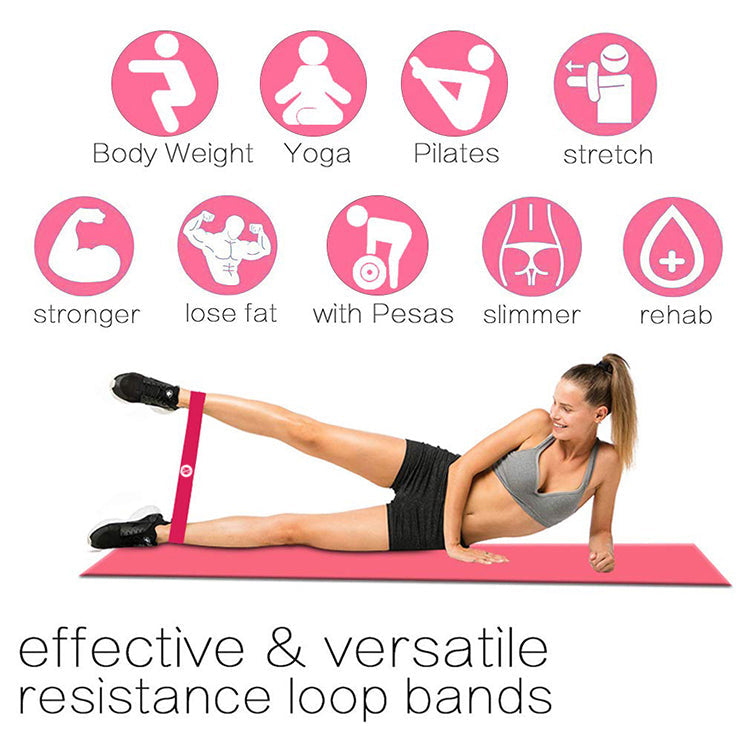 Resistance Loop Fitness Bands - Fit Pink Set